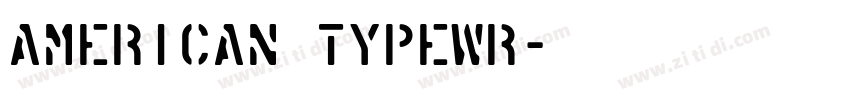 American Typewr字体转换